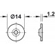 Loqueteau magnétique pvc blanc