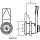 Cylindre à écrou à insert Type DIN VK8 INOX