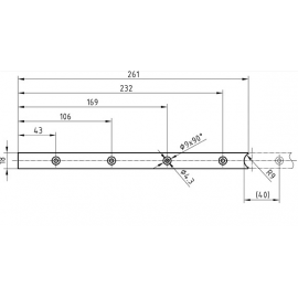 Rallonge Glutz B-1159 pour serrures Tribloc