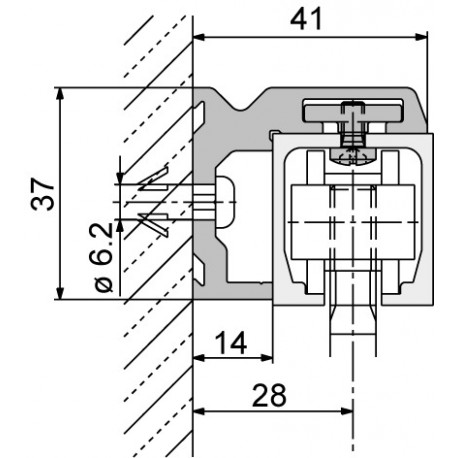 Equerre pour rail Hawa 40