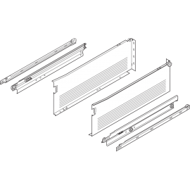 METABOX côté en acier H 150 mm, sortie totale