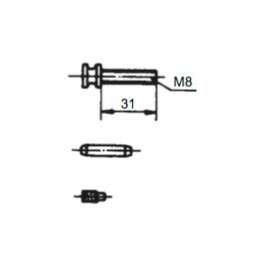 Set de fixation pour 2 paumelles Dorma 2 parties