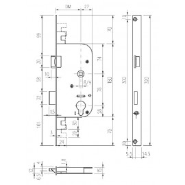 Serrure à mortaiser Tribloc MSL 1822