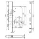 Serrure à mortaiser à rouleau MSL 1701