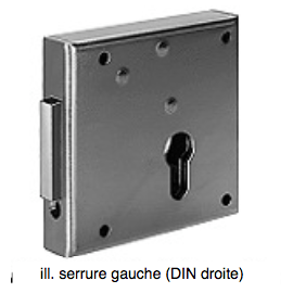 Serrure applique lourde à pêne