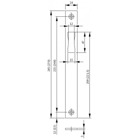 Gâche plate B 9000 1400