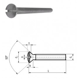 Vis à fente tête cônique 4240/S/M4