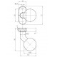 Bouton déporté sur rosace ovale Nickal 0743D/4020