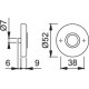 Rosace de poignée ronde Hoppe 42KV